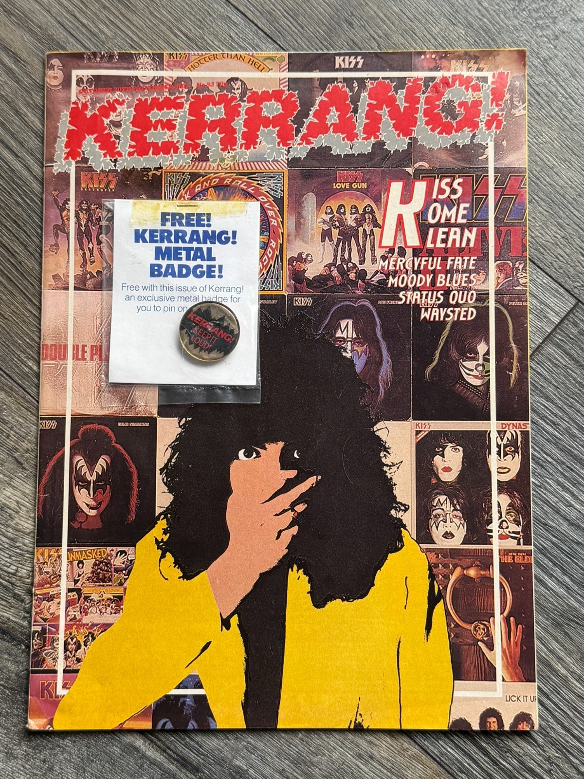 KISS Magazine Kerrang #53 1983 Lick It Up Paul Stanley Vintage Kiss Memorabilia
