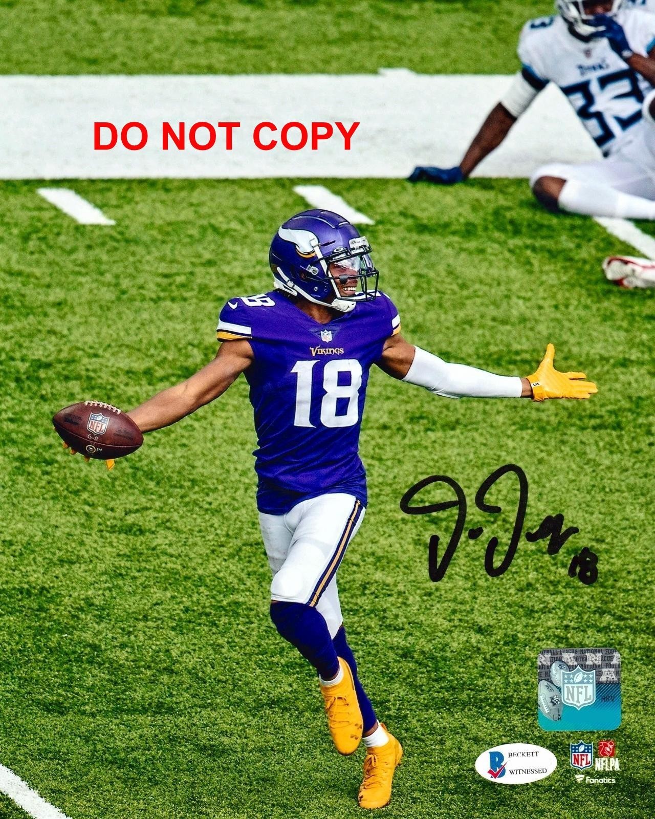 Justin Jefferson MINNESOTA VIKINGS Signed Autographed REPRINT 8x10 Photo RP 3