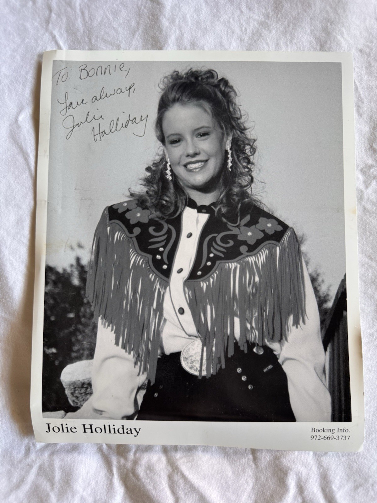 Jolie Holliday Signed 8x10 Promo Photo Country Music Autograph