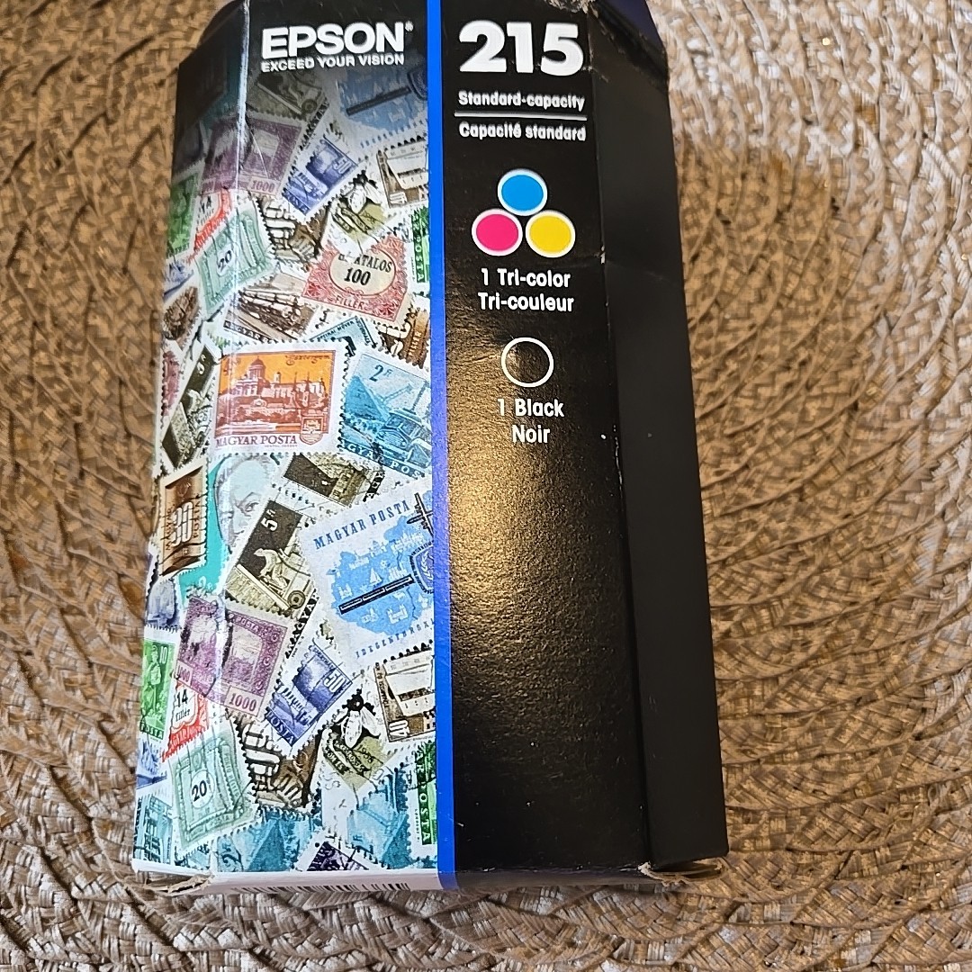 EPSON 215 Ink Standard Capacity 1 Black & 1 Tri Color Cartridge T215120 2pc Pkg