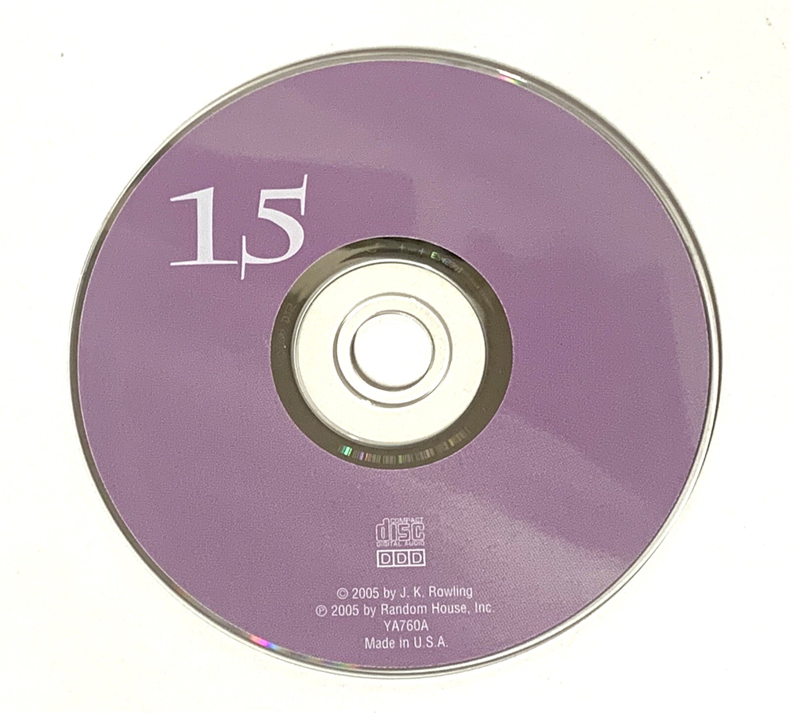 Harry Potter & The Half Blood Prince Audiobook 2005 Replacement CD #15 Only