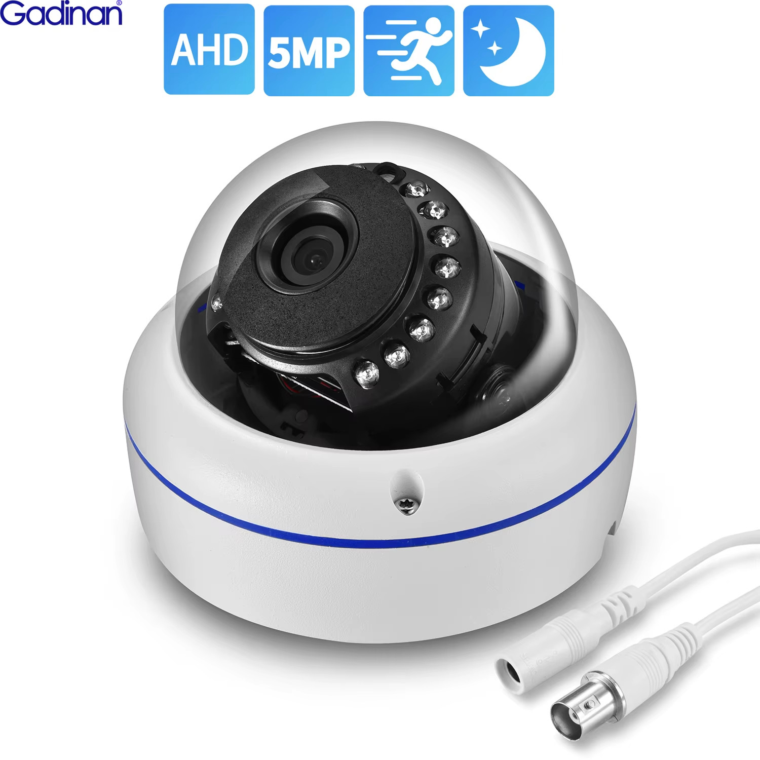 Gadinan 5MP AHD Camera 1080P 720P 2.8Mm Lens Vandal-Proof Outdoor Indoor Night V