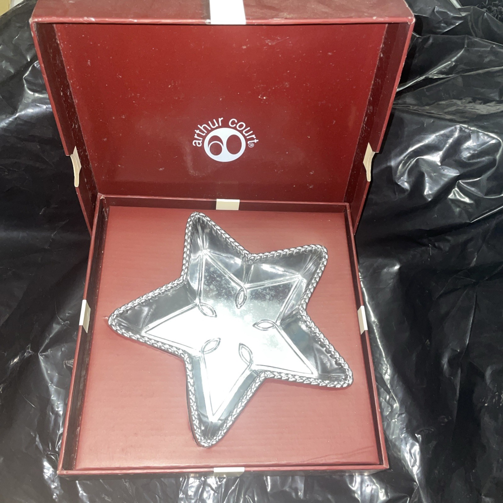 Arthur Court Silver Star Dish Retired Vintage