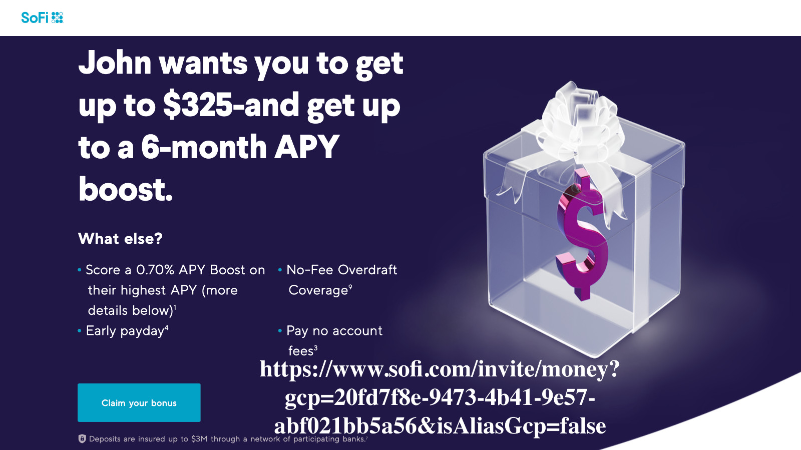 ($335) $10 Referral Bonus + Up To $325 Bonus For Sofi Checking & Savings Account