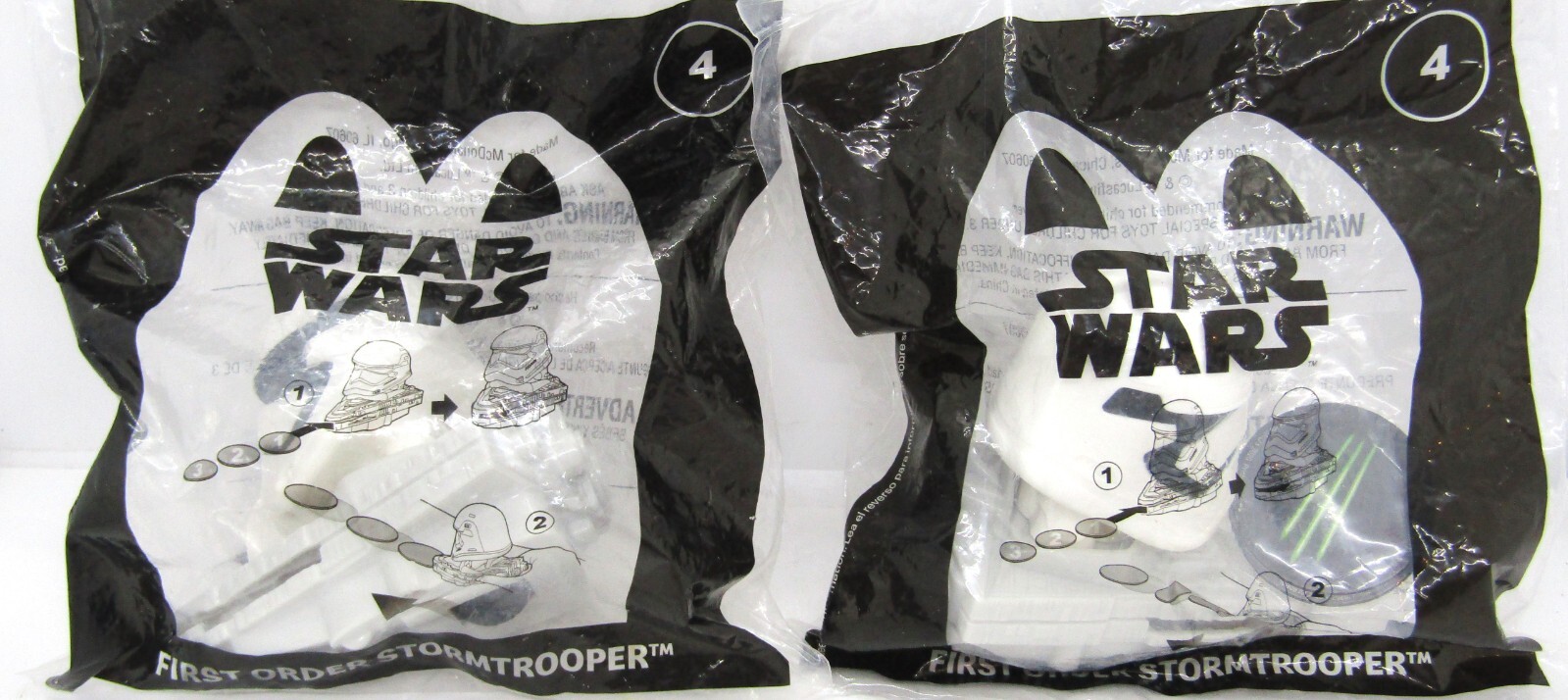 McDonald's Happy Meal Toys, Star Wars First Order Storm Trooper, Set of 2. New.