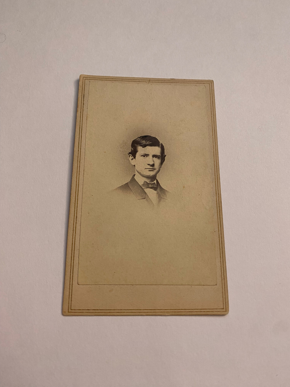 Gentleman Portrait Abraham Bogardus New York Postbellum CDV Photograph Photo