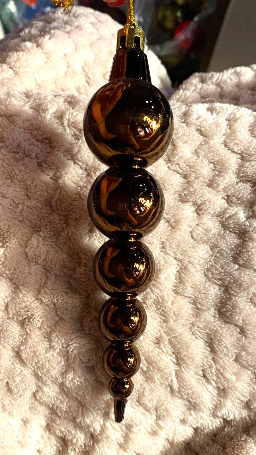 Bronze Multi Bubble Finial Shatterproof Christmas Ornament 6"