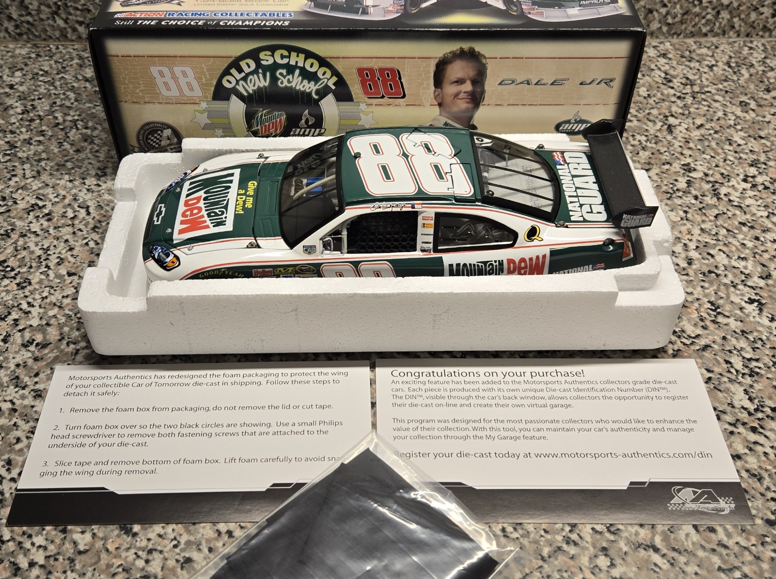 Dale Jr 2008 Mountain Dew Nascar COT Old School Throwback 1/24 Action Diecast