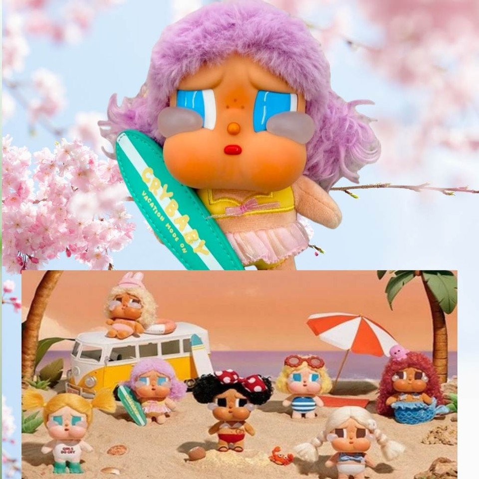 Crybaby Vacation Mode On Series Plush Pandent Blind Box Confirmed Figure Art Toy