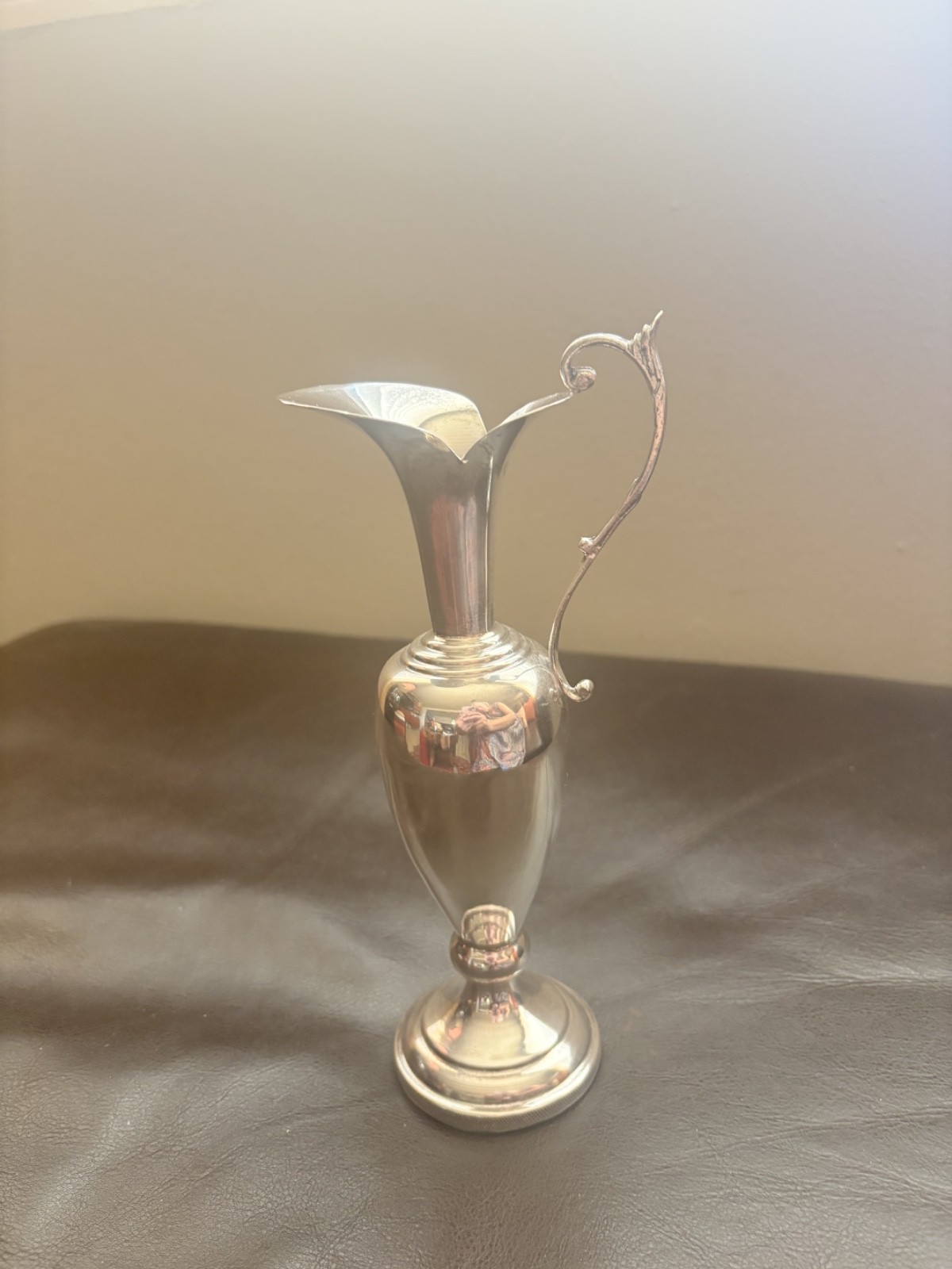 Rare Neoclassical Italian Sterling Silver Ewer Vase Wine or Water Jug