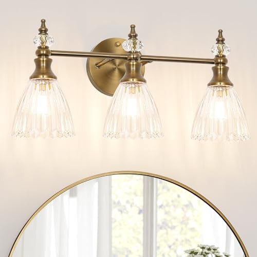 Vintage 3 Lights Bathroom Vanity Light Fixture, 18.9 Inch 18.9in-3 light