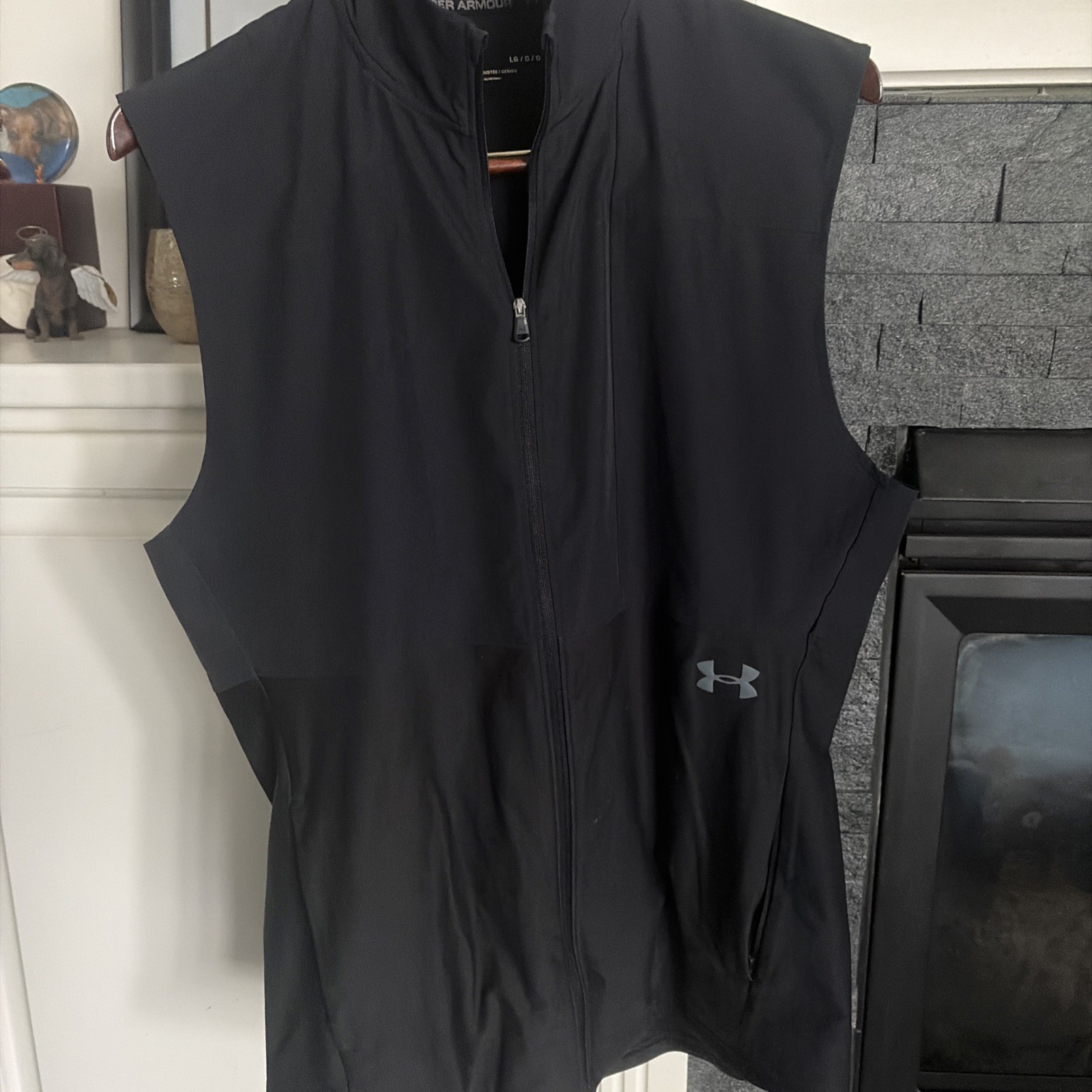 Under Armour Vanish Vest Black Full Zip Lightweight Large