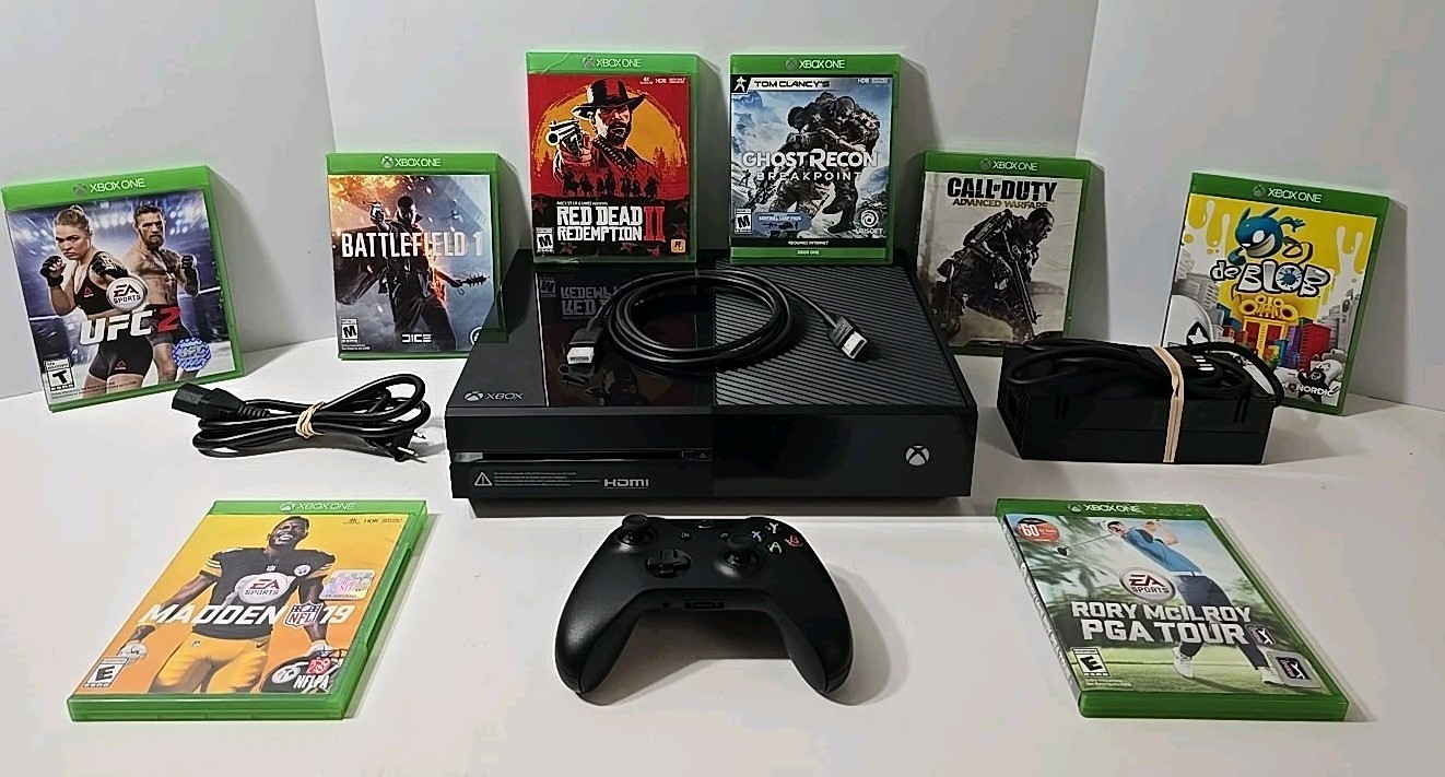 Xbox One Console Bundle & 8 Games! CLEAN/TESTED! GAMEPASS READY! SHIPS FREE 🔥