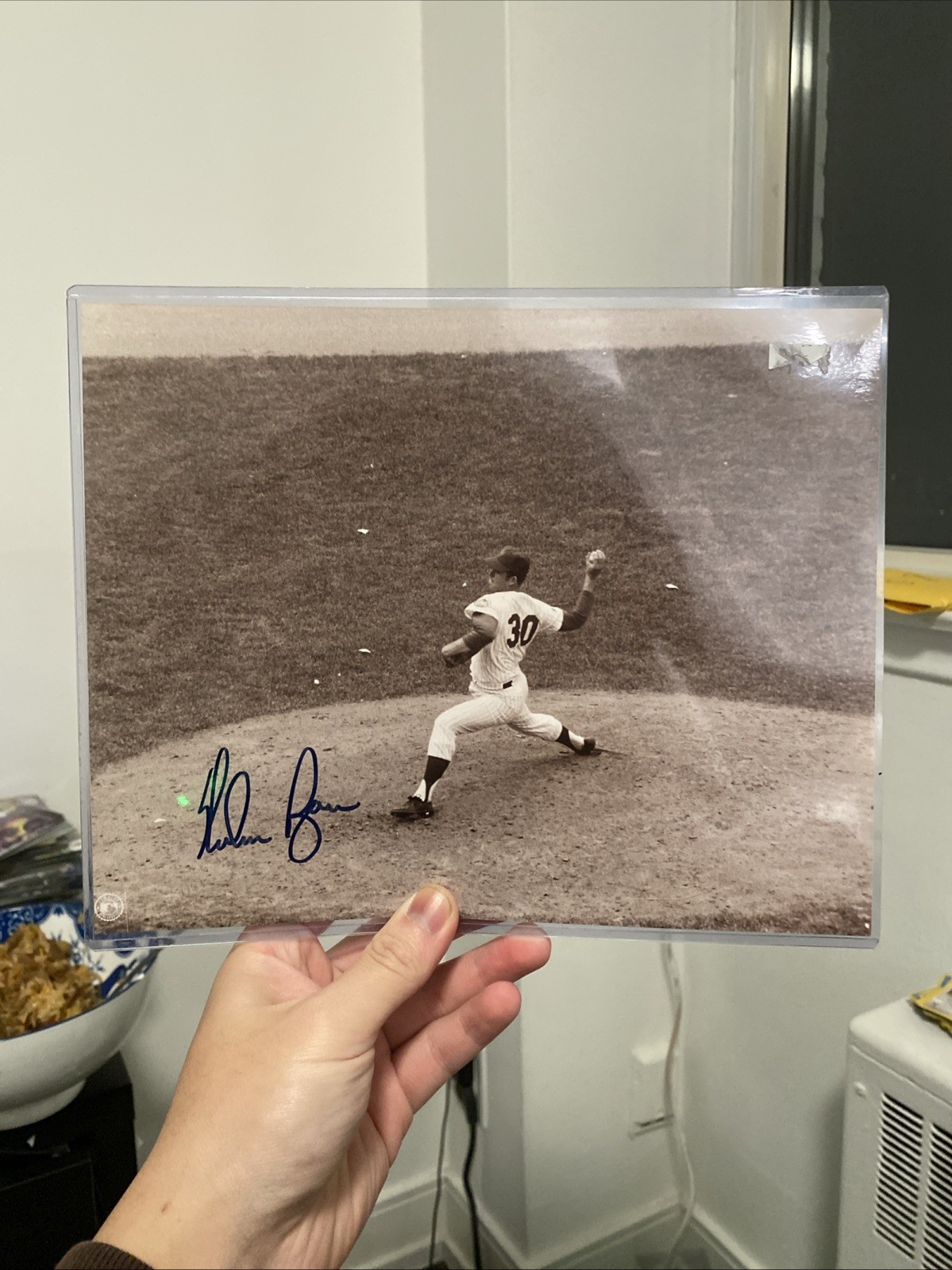 Nolan Ryan Auto Signed Reprint Photo Autograph Baseball