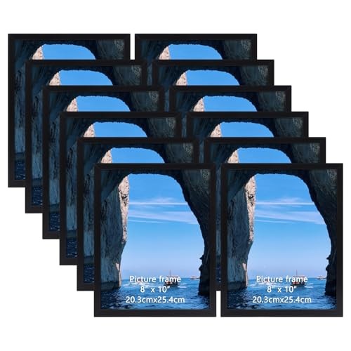  8x10 Picture Frame Set of 12, 8 by 10 Multi Black Photo Picture 8x10 Frames