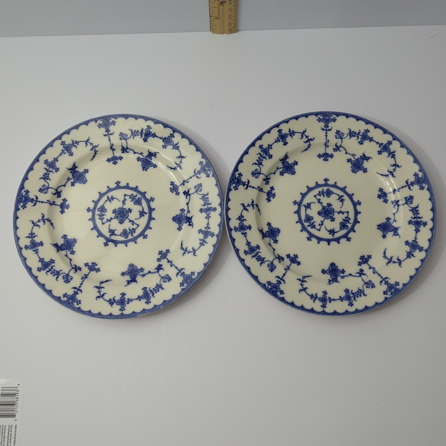 Blue Delft Bread Salad Dessert Plate Maruta Japan 7 3/8" Set of 2