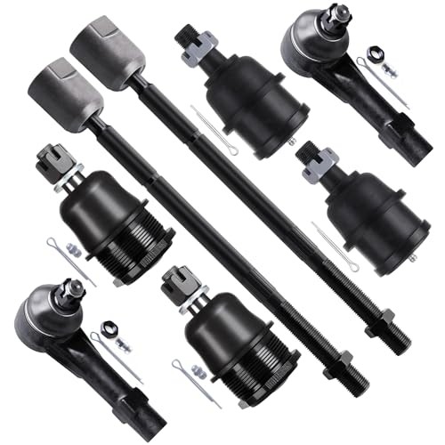 8pcs Front Suspension Kit - Inner Outer Tie Rod End - Fits 1991-1996 Dodge