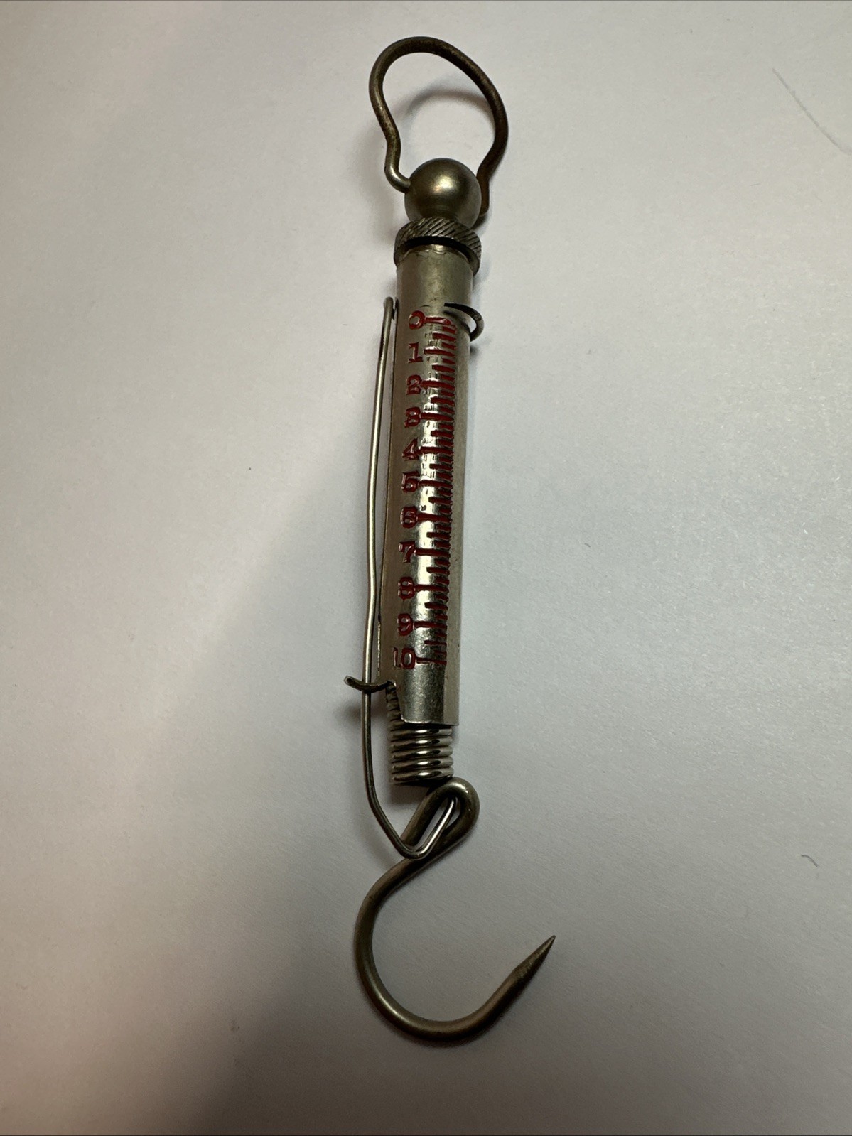 Vintage PELOUZE MFG CO Chicago Spring Hanging 10lb Fish Scale