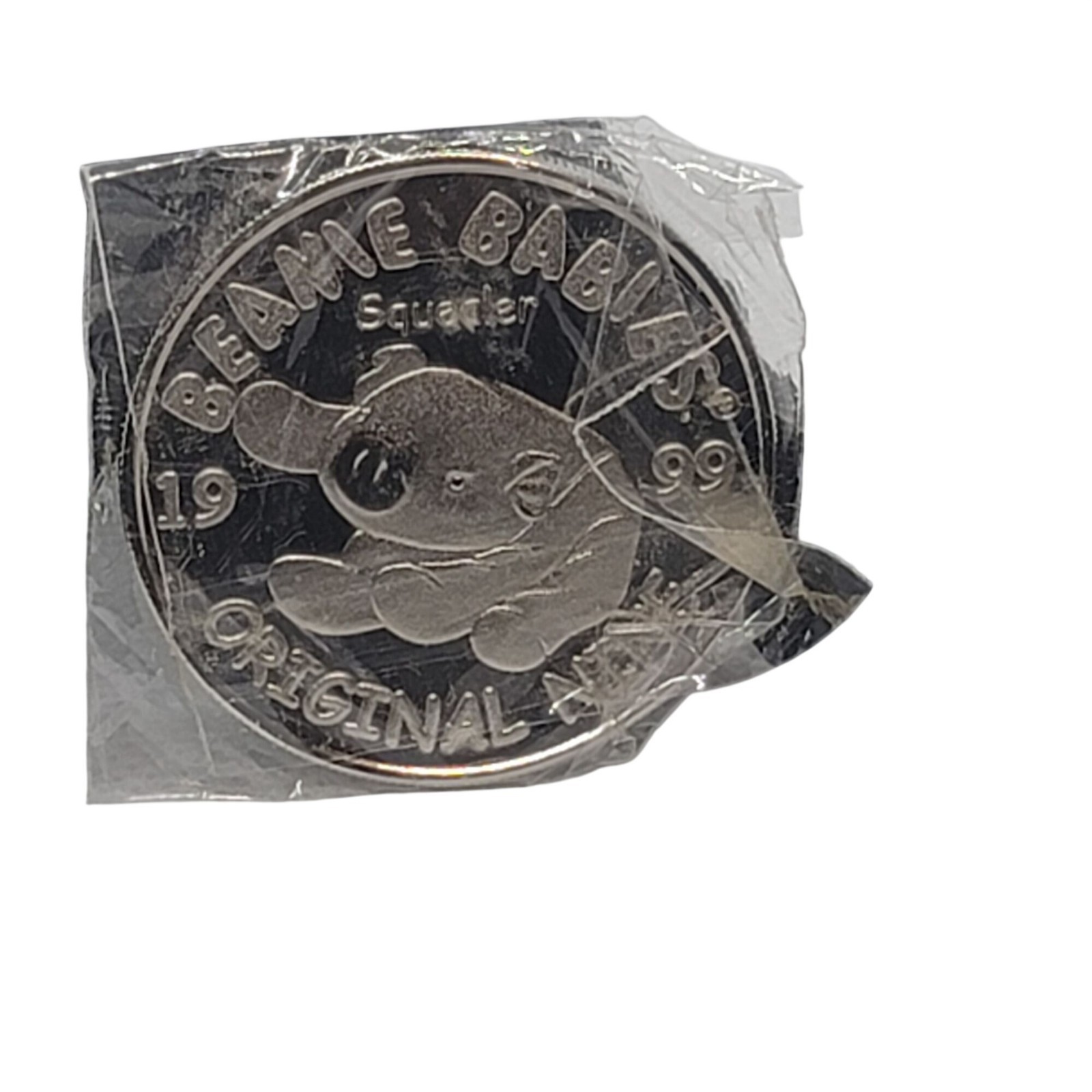 Beanie Babies 1999 Official Club Squealer Pig Collectible Coin Original Package