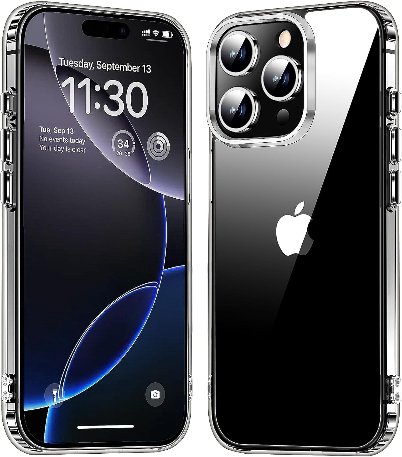 Slim Thin Shockproof Bumper Phone Cover for iPhone 16 Pro Max Case 6.9'' Clear