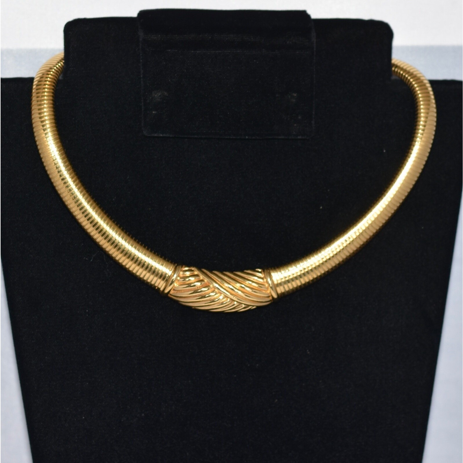 Christian Dior 1980s Choker Collar Statement Necklace Vintage Knot