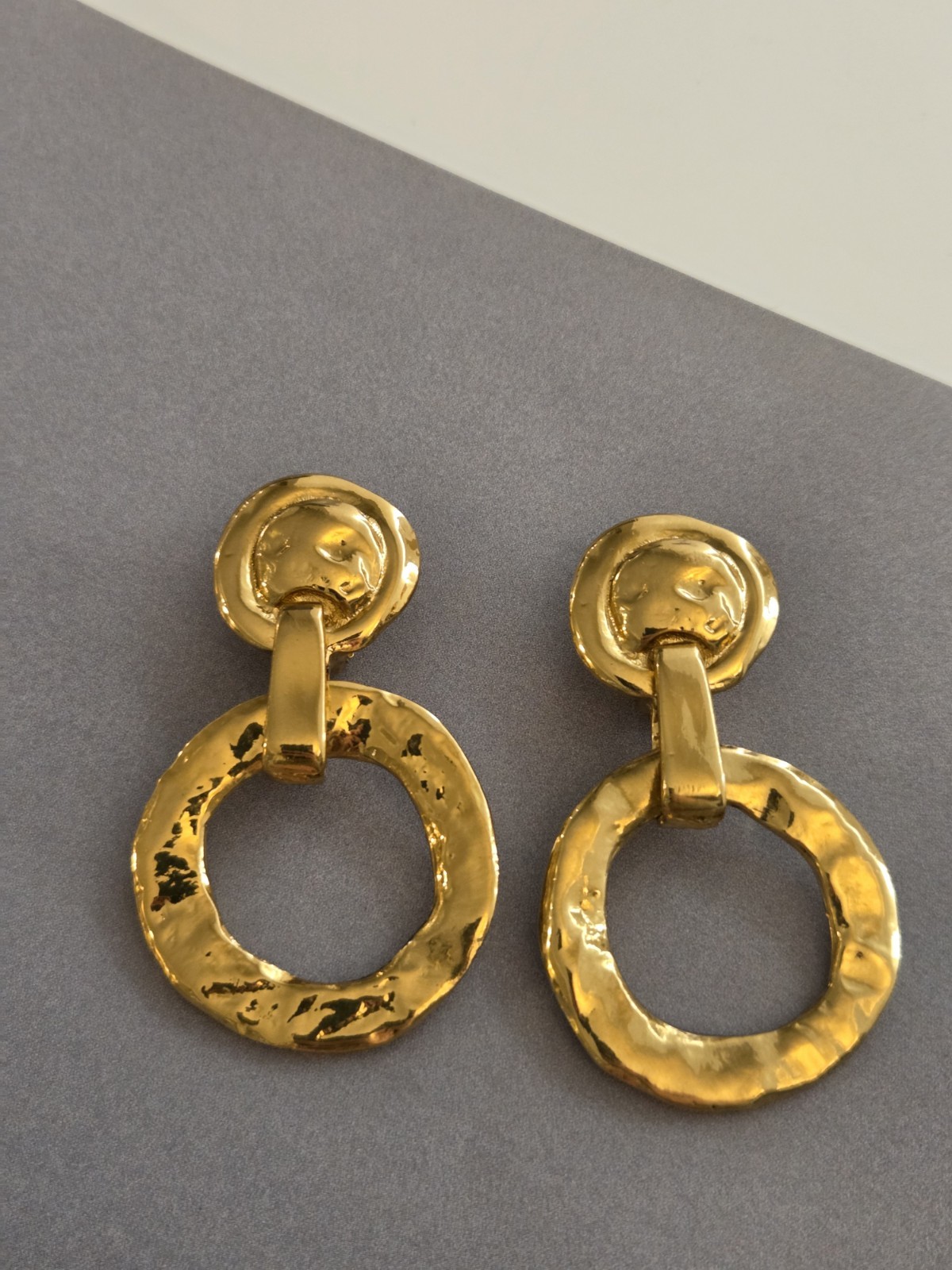 Vintage Yves Saint Laurent by Robert Goossens "Door Knocker" clip-on earrings