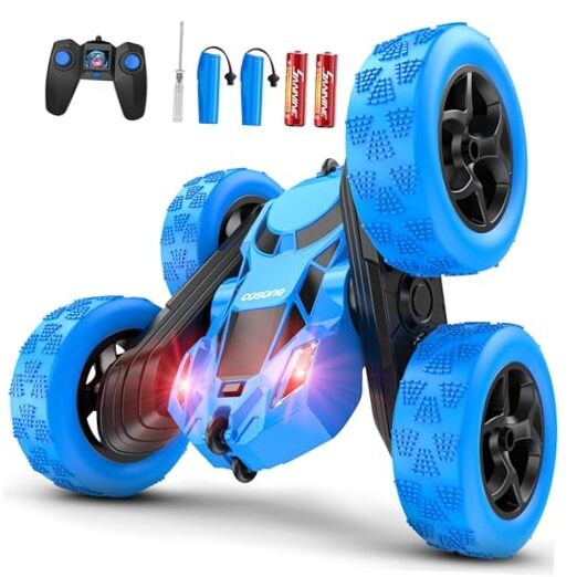  Remote Control Car RC Cars for Kids Toys Rechargeable 360° Standard Blue