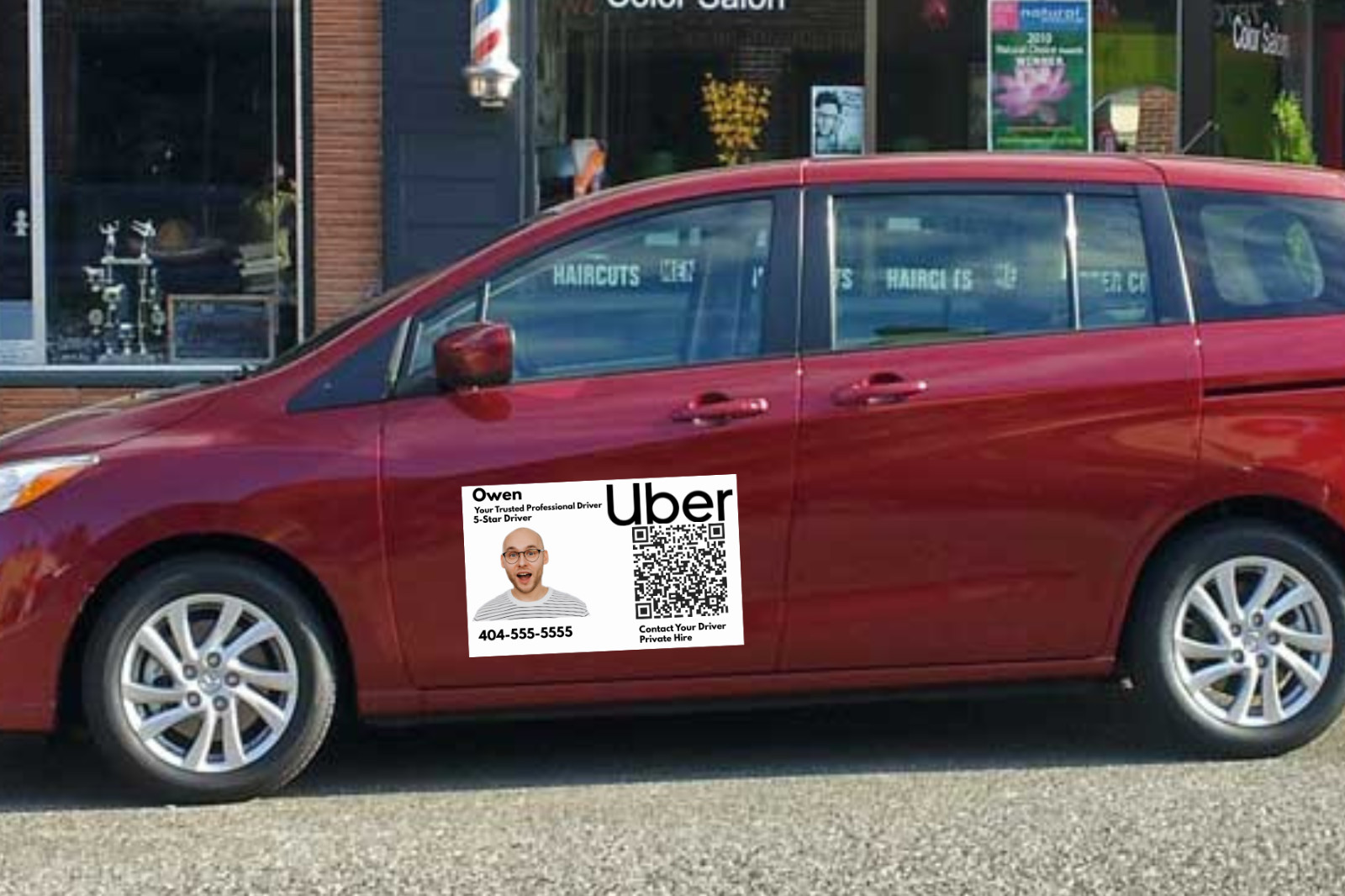 Uber Driver Photo Full Color Vehicle Magnet