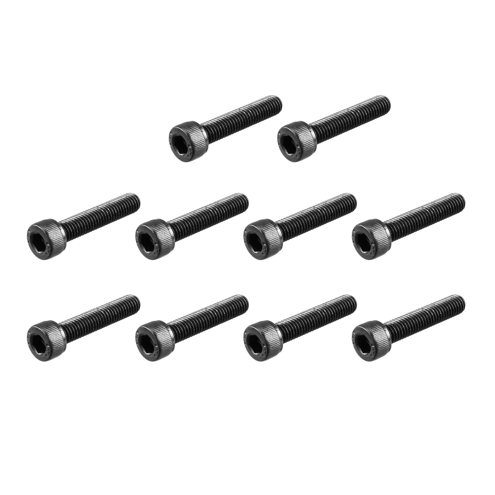 M5 x 25mm 12.9 Alloy Steel Machine Bolt Hex Socket Head Cap Screws Black 30pack