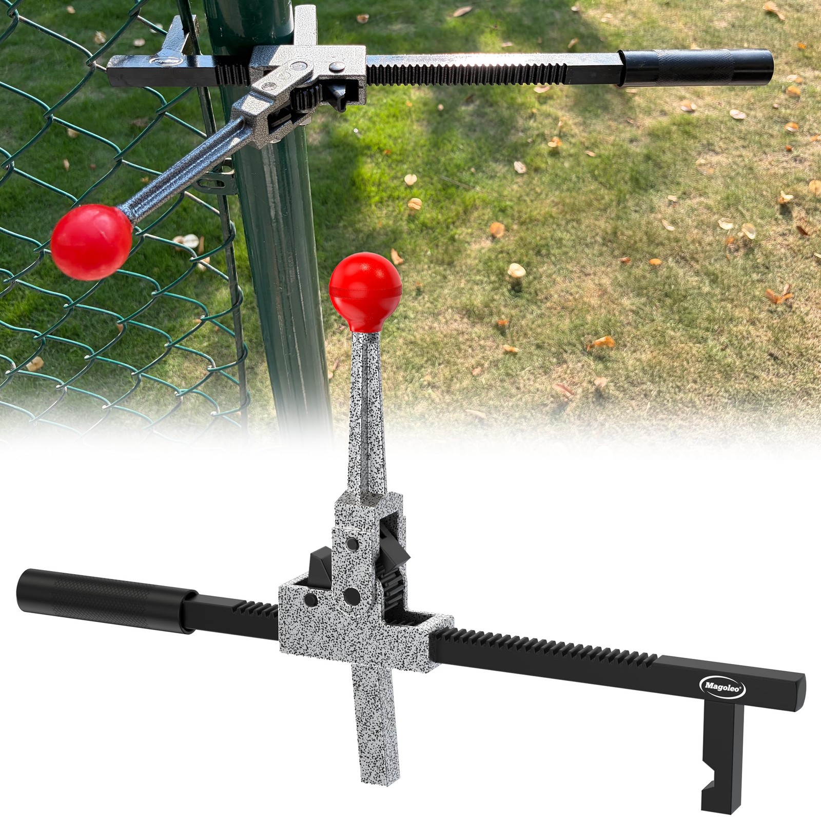 Magoleo Chain Link Fence Stretcher Tool, Heavy-Duty Puller & Tensioner... 