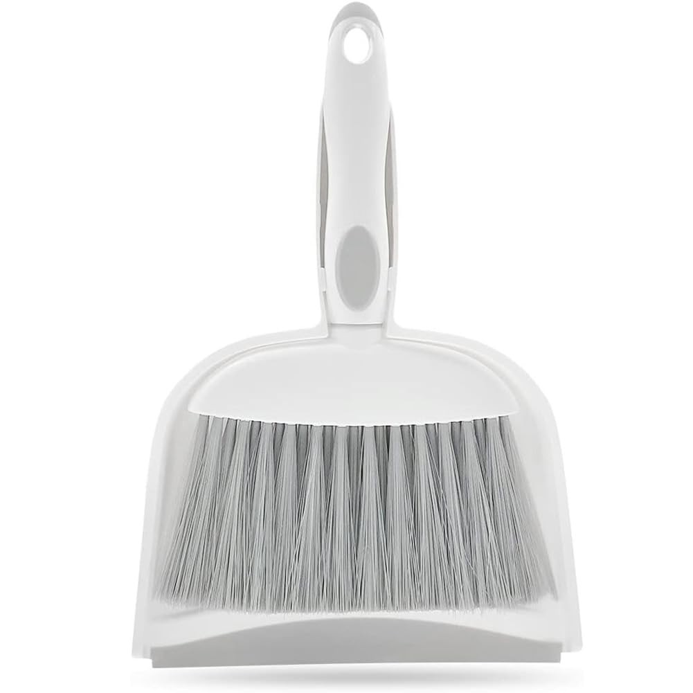 Mini Broom and Dustpan Set Small Dustpan and Brush Set Whisk Broom and Gray