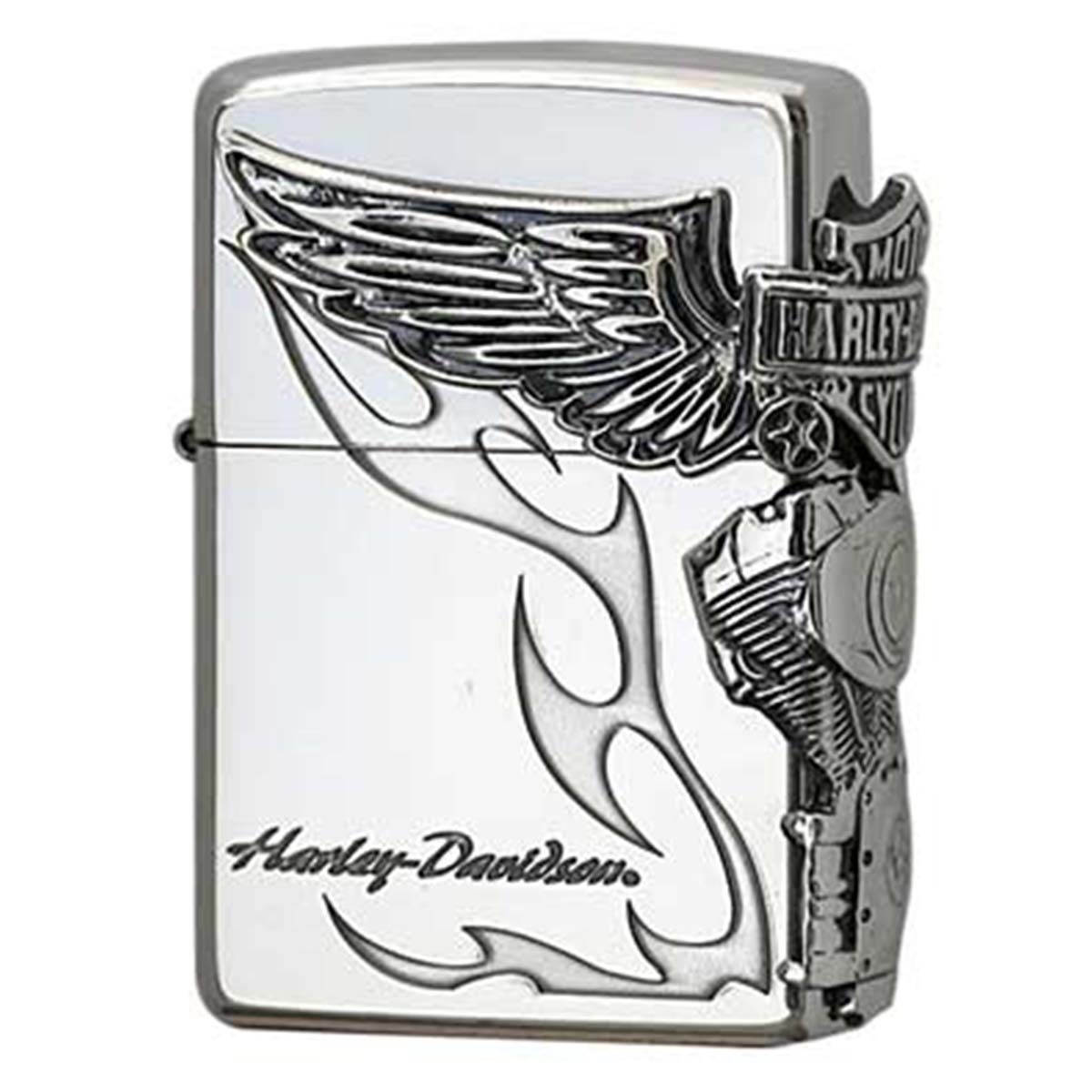 Harley Davidson Zippo Lighter Japan Limited Silver Collectible Used