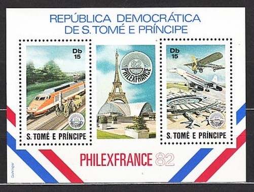 Sao Tome And Principe - Yvert 33 ** Mnh Trains. Airplane