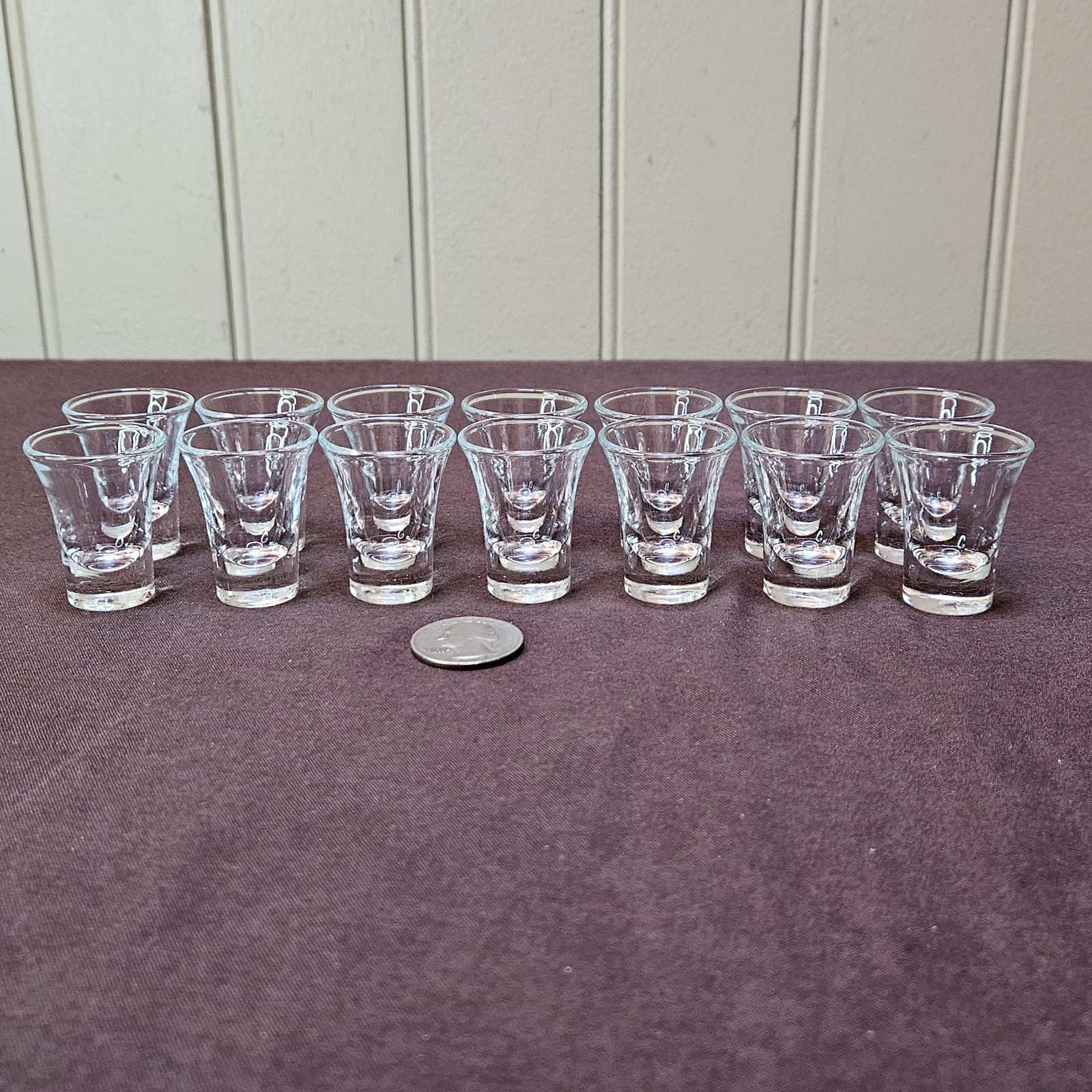 Vintage Glass Communion Cups Flared Top Weighted Base 1 ½” Lot of 14