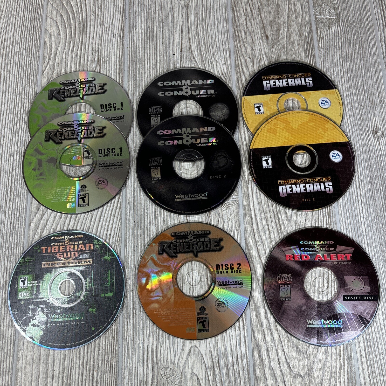 Huge Lot of Command & Conquer Games PC Renegade Generals Tiberian Sun Red Alert