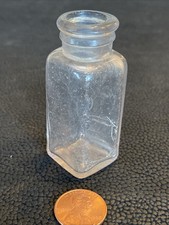 Antique ERS&S NY 1/2 DRAM Apothecary Bottle Vial No Stopper Cap Top 2.5” Tall