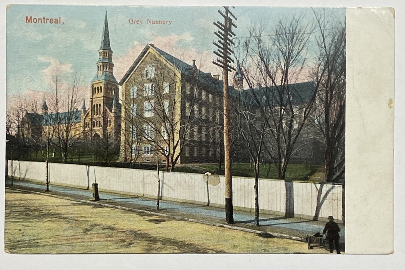 Vintage Postcard, Grey Nunnery, Montreal, Canada, Posted 1908