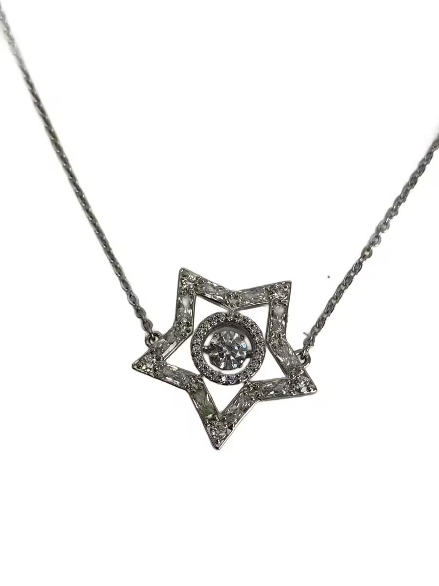 Swarovski Necklace Rhinestone Slv With Pendant Women'S M1m07