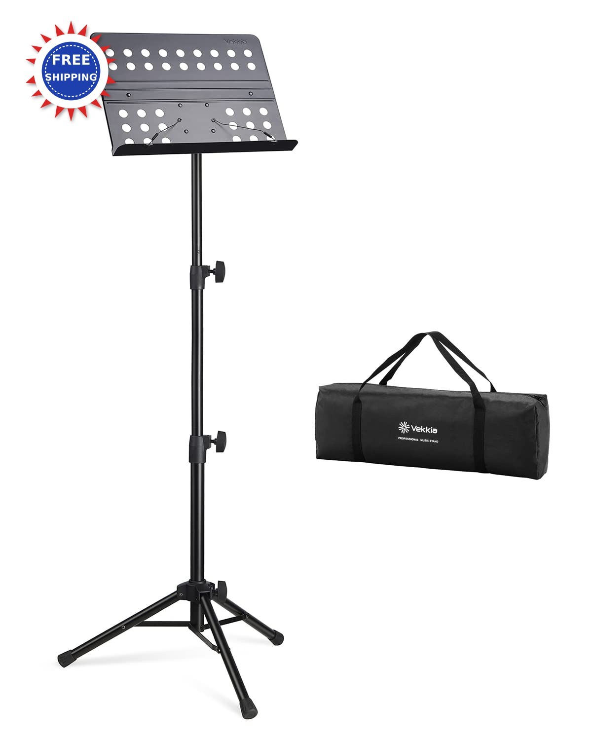 Professional Portable Perforated Sheet Music Stand 32-70inch Folding Adjustable