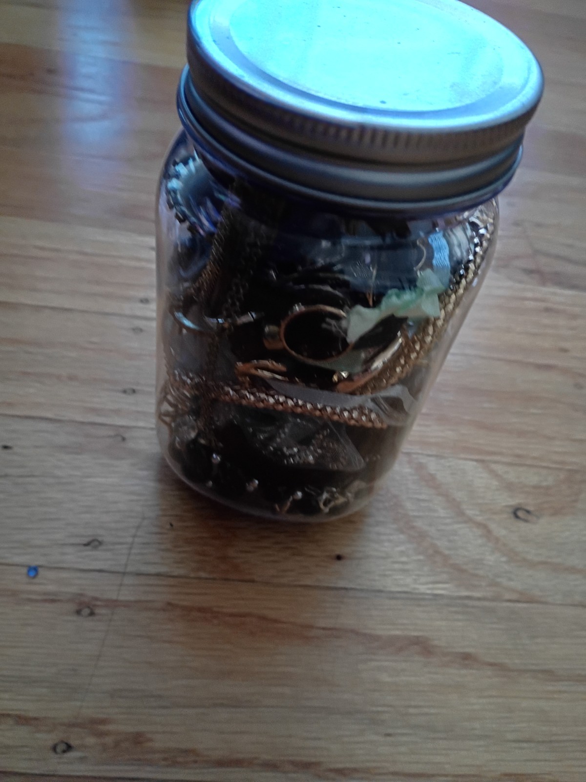 Fashion Jewelry Mixed Lot Jar Multicolor Rings Bracelets Necklaces Earrings