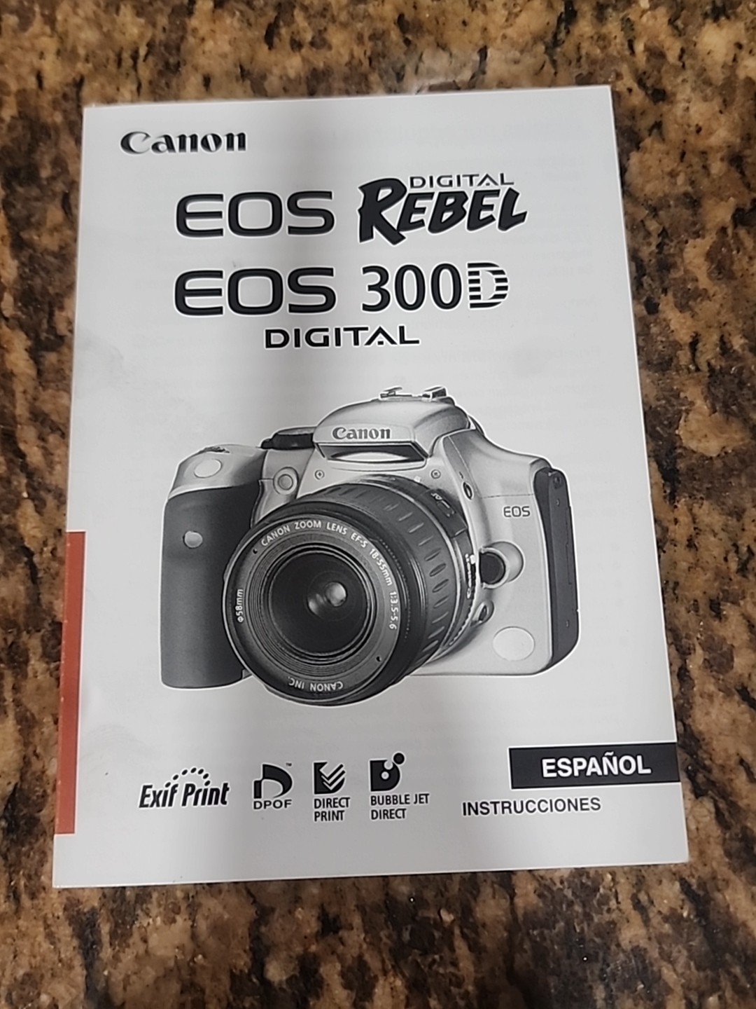 ESPANOL/SPANISH MANUAL for Canon EOS Digital Rebel and  EOS 300D