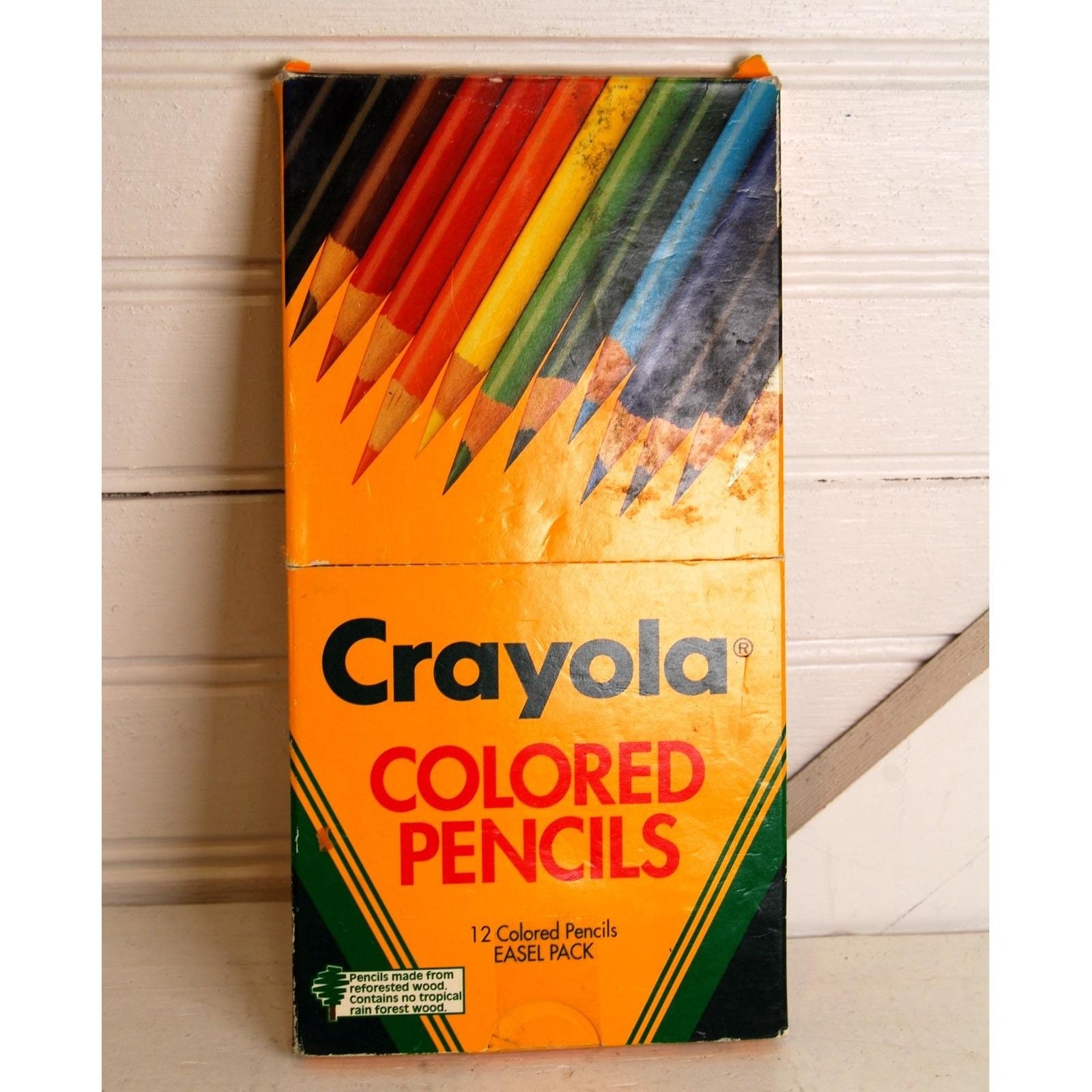 Vintage Crayola Colored Pencils 1995 4012E 12 count original box