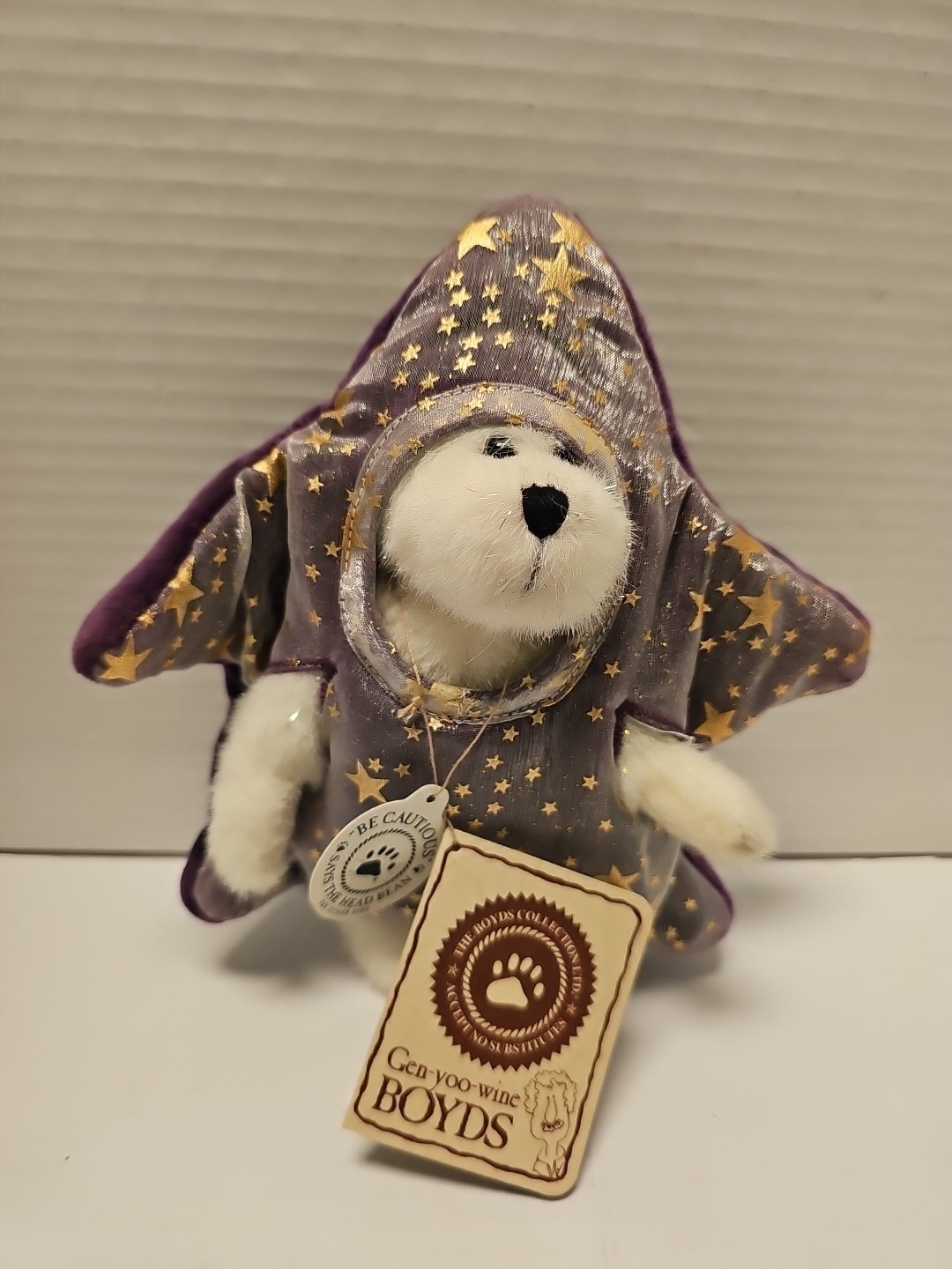 Boyds Bears Starr E Night Peeker Purple Gold Star Bear W/tags