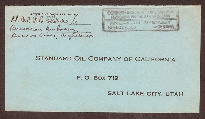 ARGENTINA DIPLOMATIC POUCH 1941 TO USA