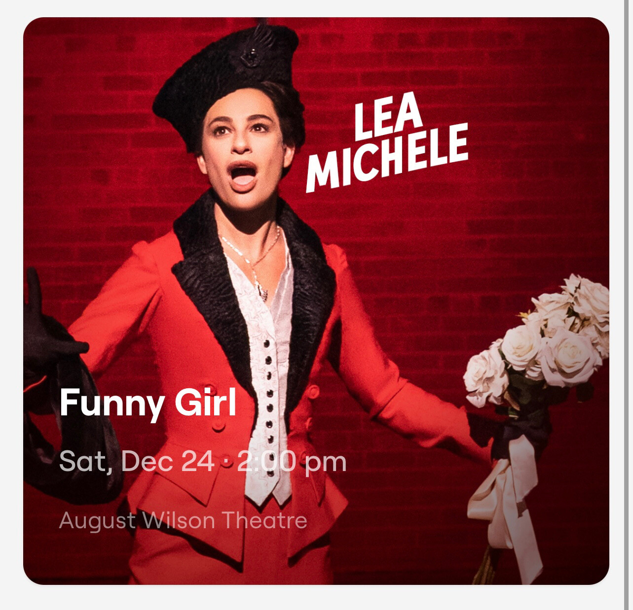 2 FUNNY GIRL Dec 24 2pm Orch Center 2nd Row! New York Broadway tickets