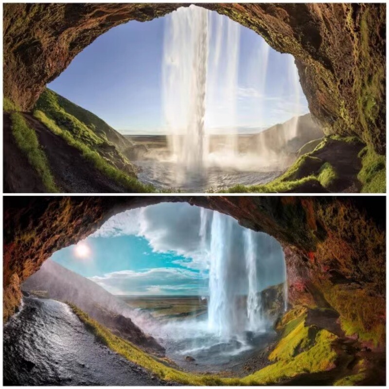 Fish Tank Sticker Self Adhesive 3D Background Printed Landscape Aquarium Decor