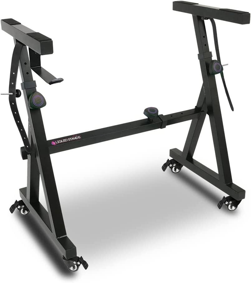 Keyboard Stand w/ Wheels Heavy Duty Digital Piano Stand - Fits 54''-88''
