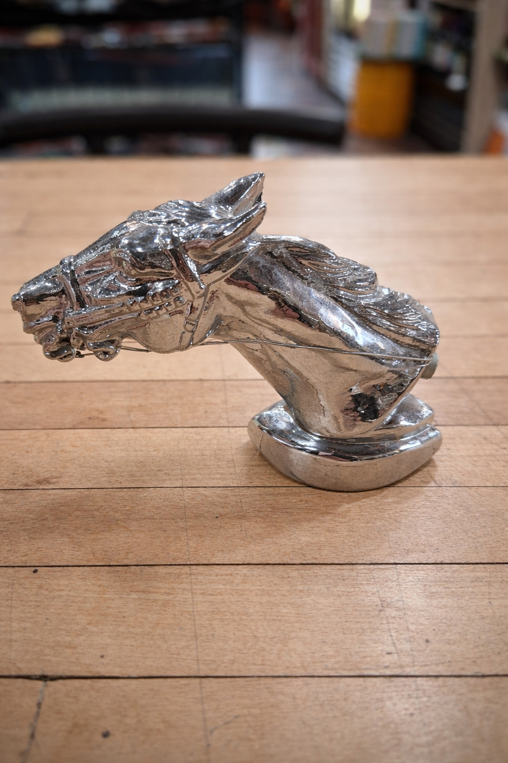 Horse Head Chrome Hood Ornament Radiator Cap Style Automotive Emblem