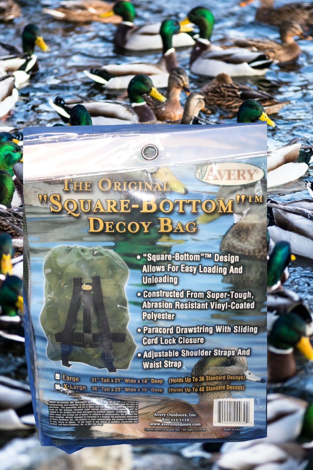 AVERY  GEAR GHG L SQUARE BOTTOM MOSS MESH DUCK GOOSE DECOY BAG