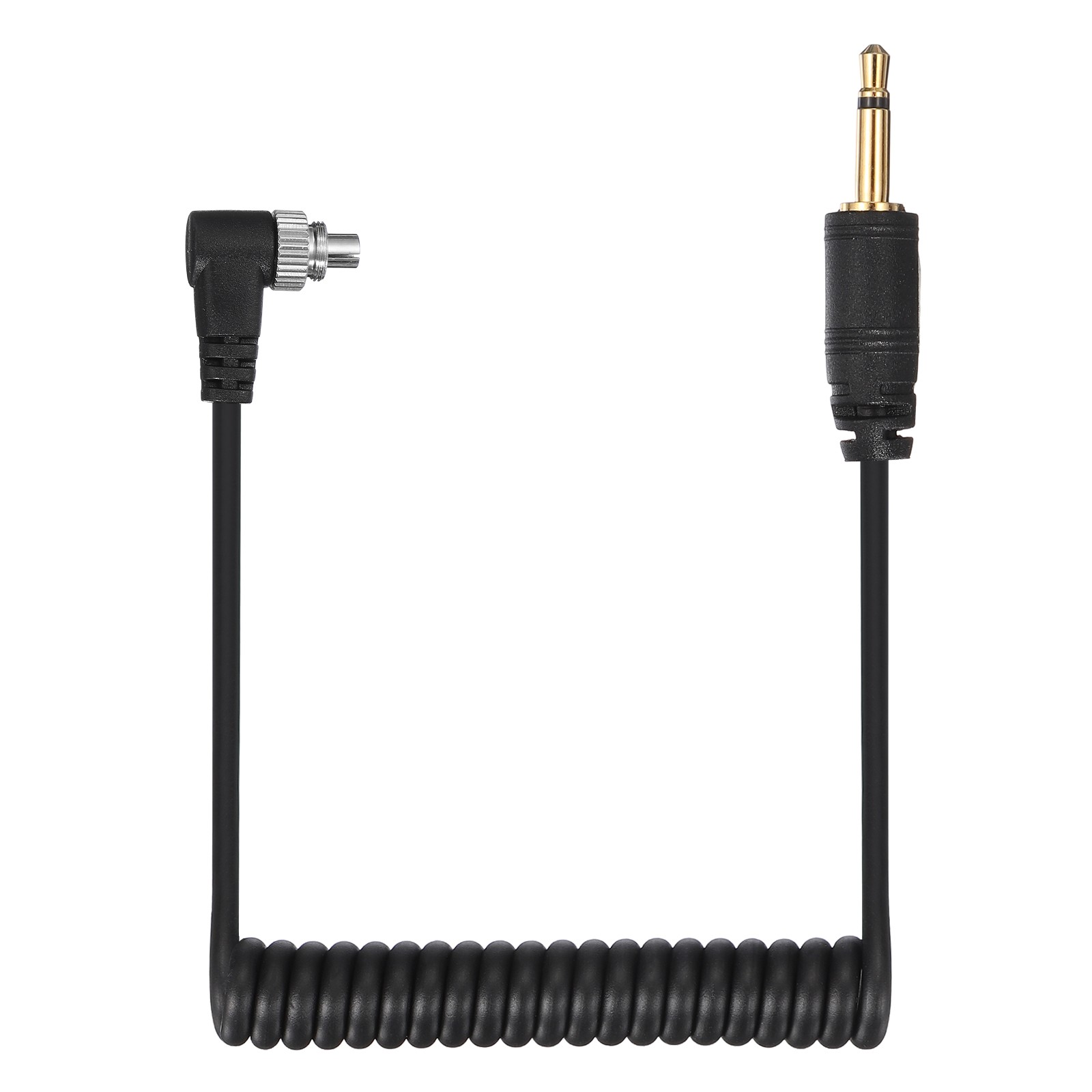 3mm to Male Flash PC Sync Cable with Screw Lock 2.5mm(2P) to PC, Black